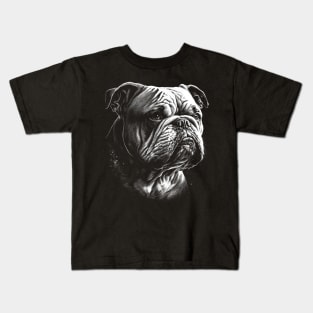 English Bulldog realistic Kids T-Shirt